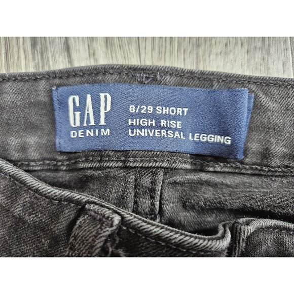 Gap Jeans Womens 8/29 Short Black High Rise Universal Legging Stretch Denim - Picture 4 of 11
